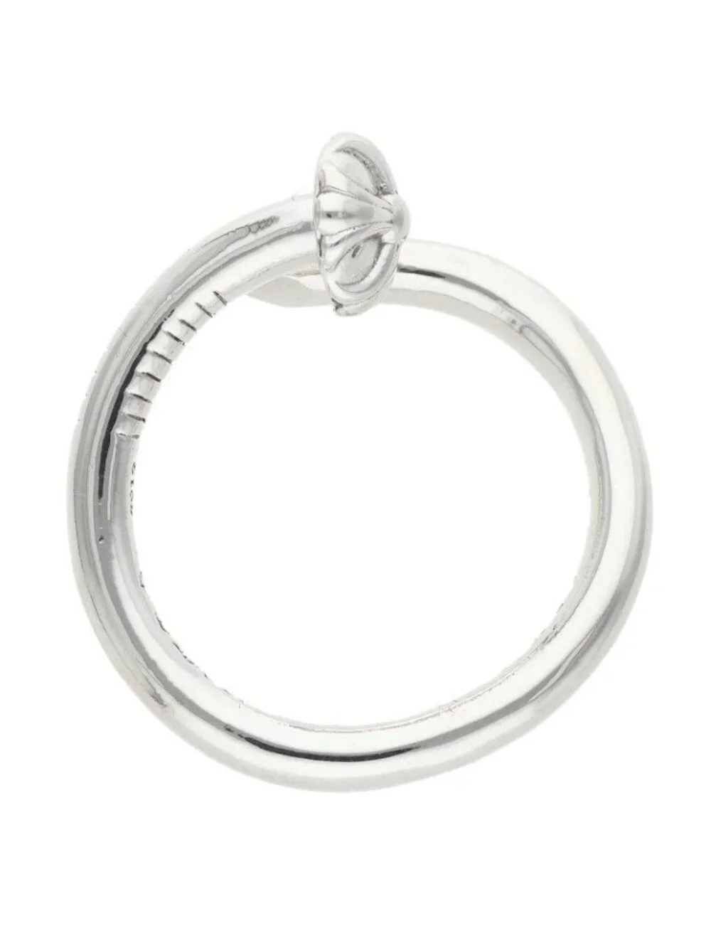 Chrome Hearts Nail Crsball Cross Ball Silver Ring